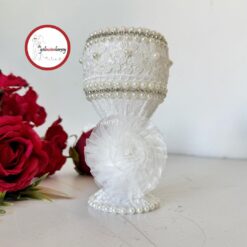 Gelincimherşey Kadife Kaplama Taş Güpür İnci Süslemeli Takı Töreni için İğnelik