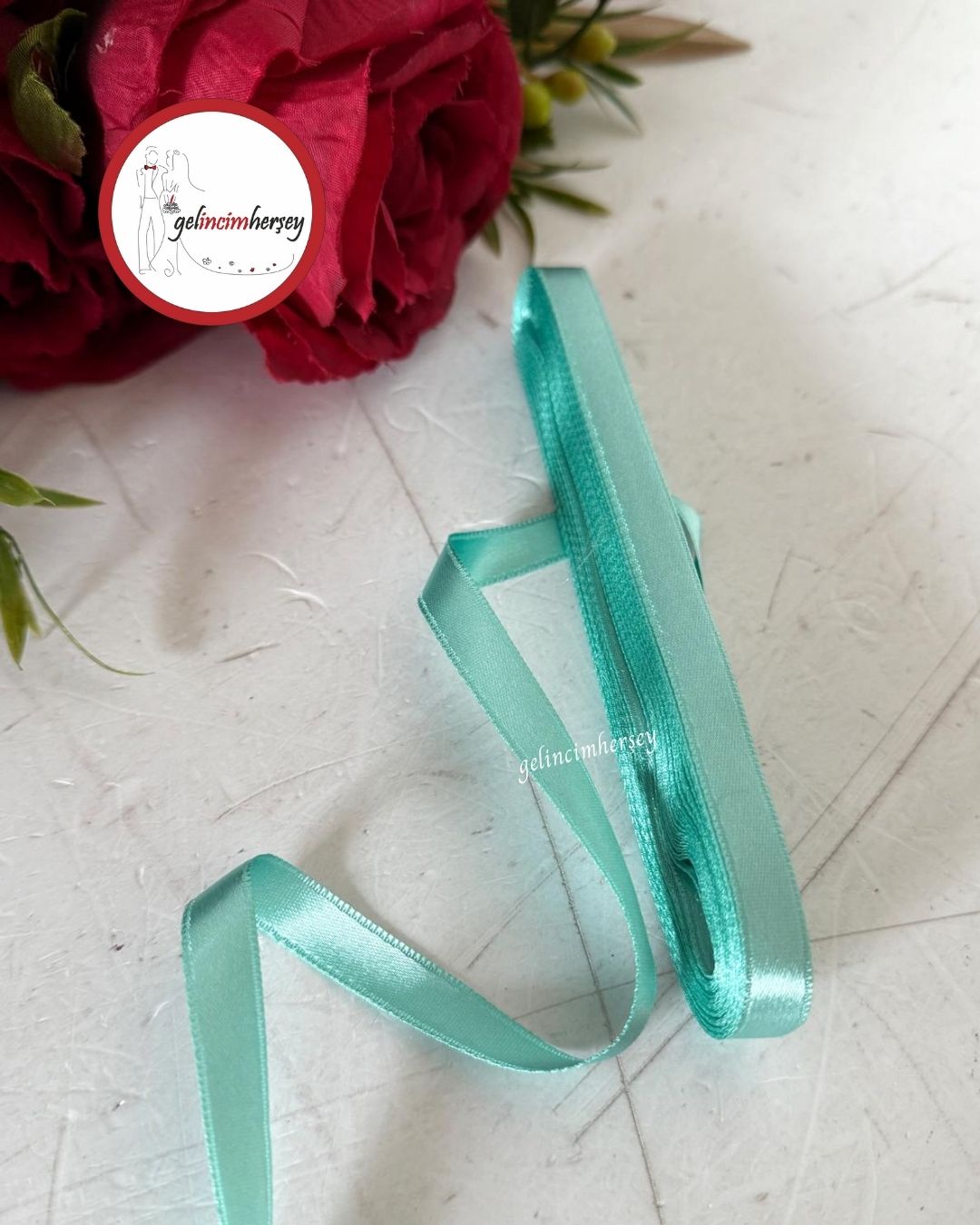 GelincimherşeySatenKurdele1cmSuYeşili