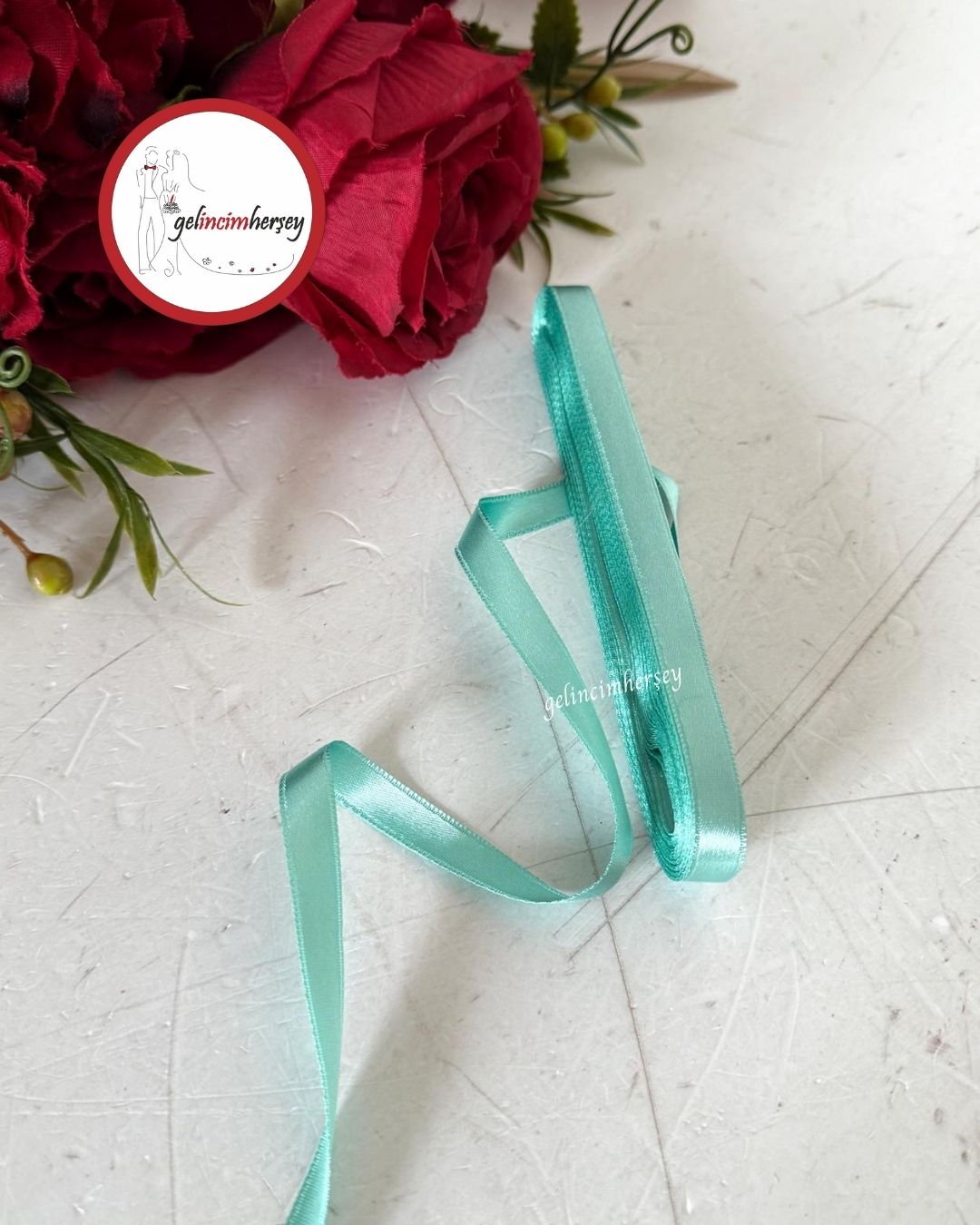GelincimherşeySatenKurdele1cmSuYeşili1