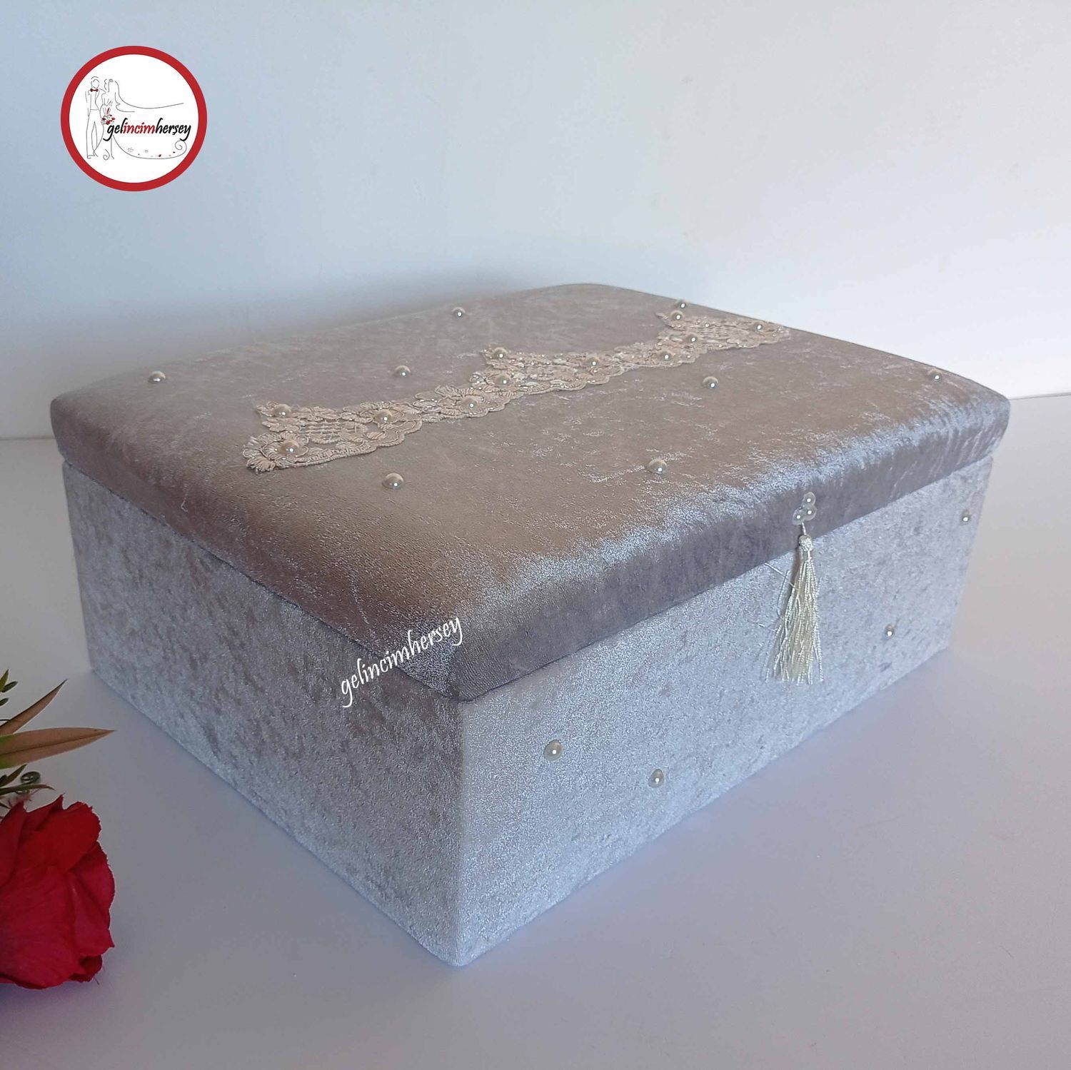 GelincimherşeyBüyükBoyGelinSandığıGri