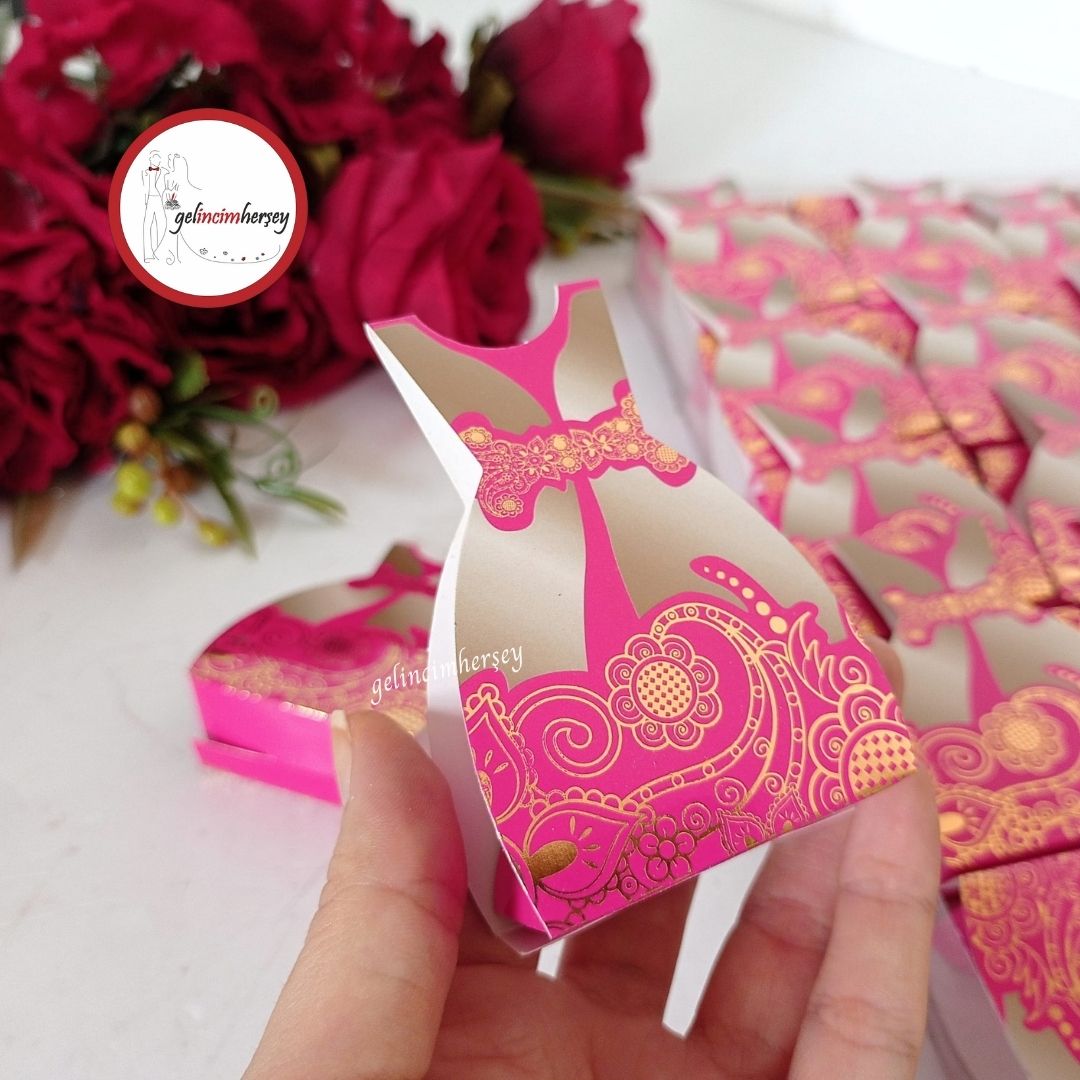 GelincimherşeyKaftanŞeklindeKartonHediyelikKınaFuşya1