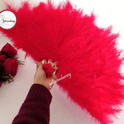 Gelincimherşey İnce Tüylü Büyük Gelin Yelpazesi - KIRMIZI