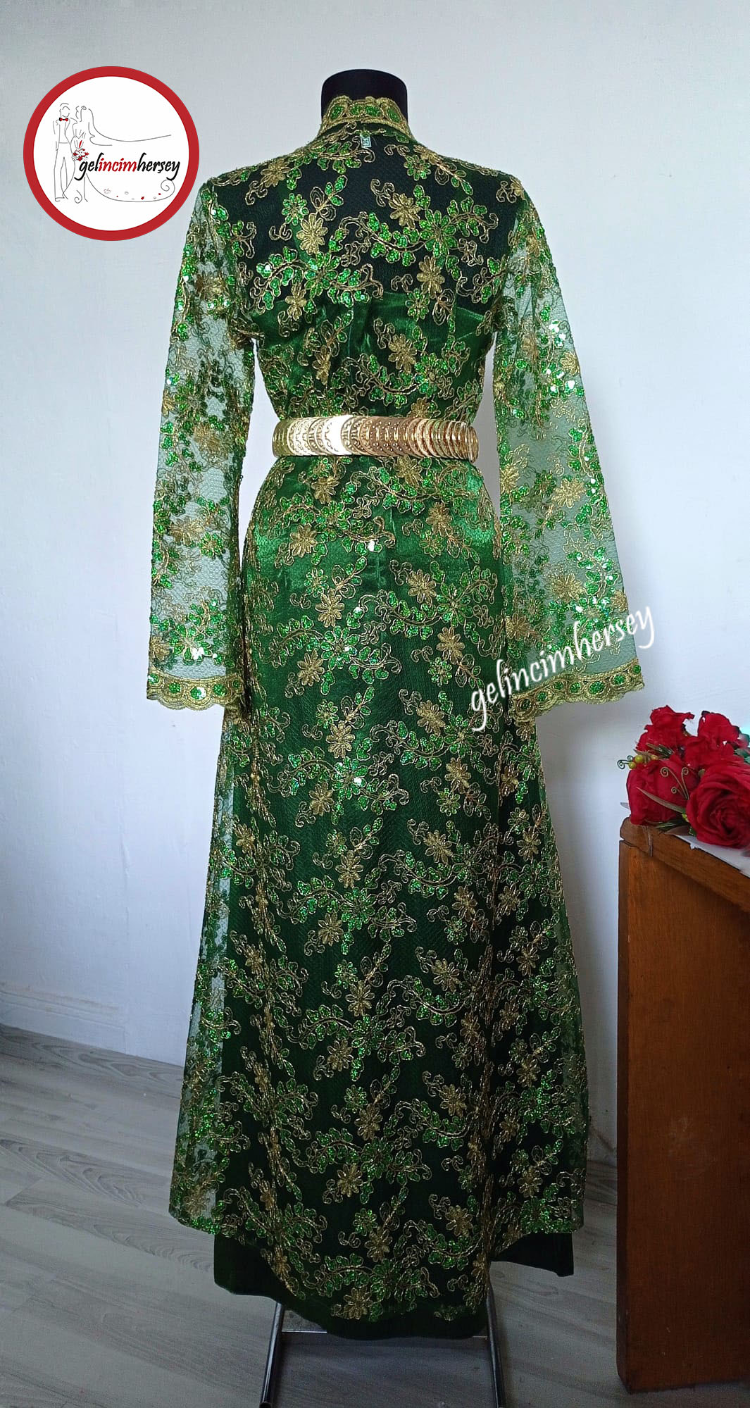 gelincimherşey yeşil tel kırma bindallı kemerli 2