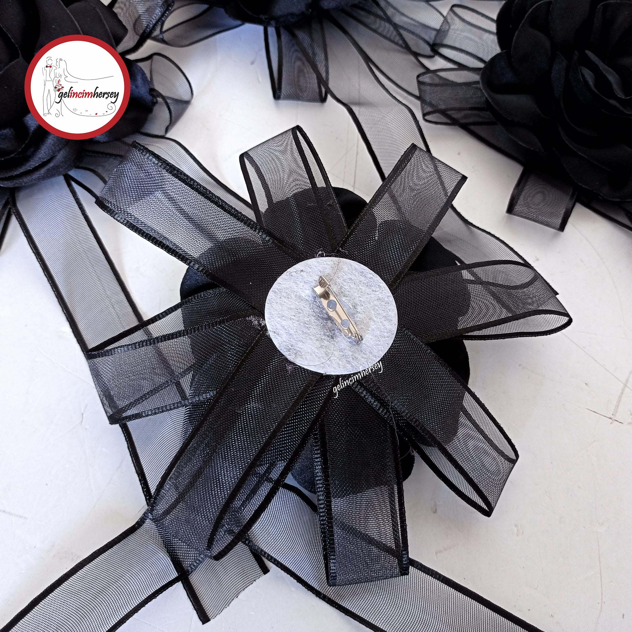 gelincimherşey 5 li bohça süsü siyah renk