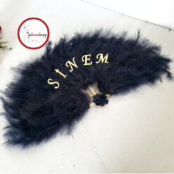 Gelincimherşey Tüylü Kişiye Özel İsimli Gelin Yelpazesi