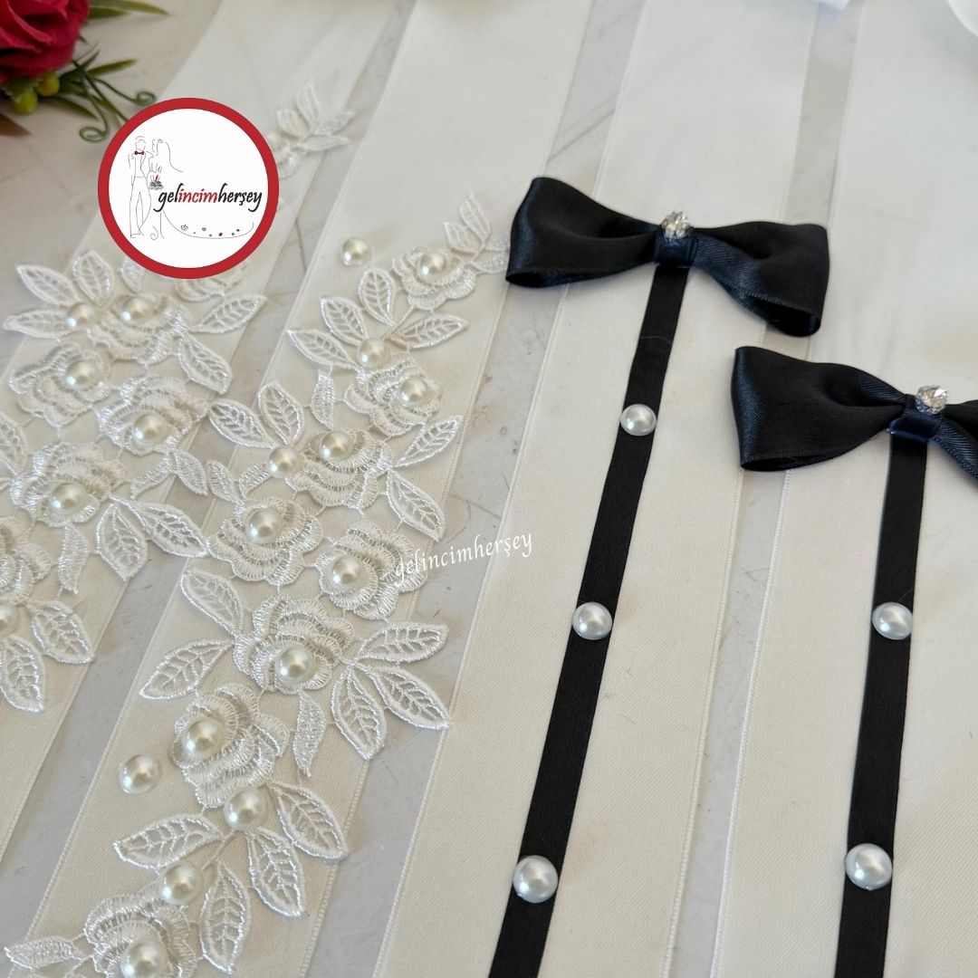 GelincimherşeyÖzelTasarımDantelliPapyonluTakıKurdelesi2