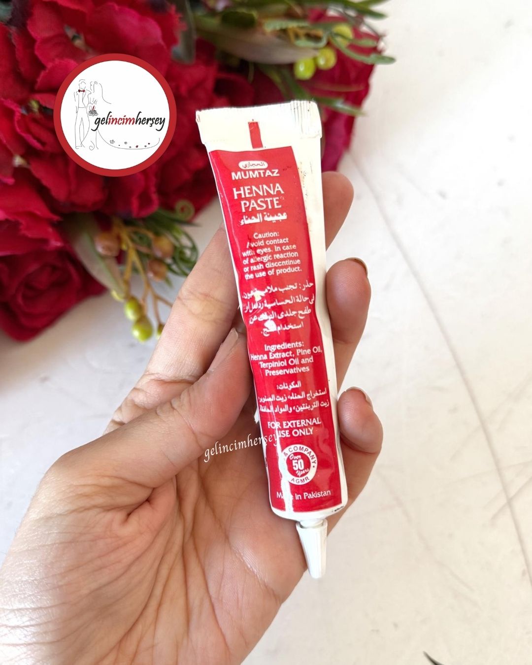 GelincimherşeyTüpHintKınasıKırmızı1 Gelincimherşey Desen çizimi için Sıvı Tüp Hint Kınası