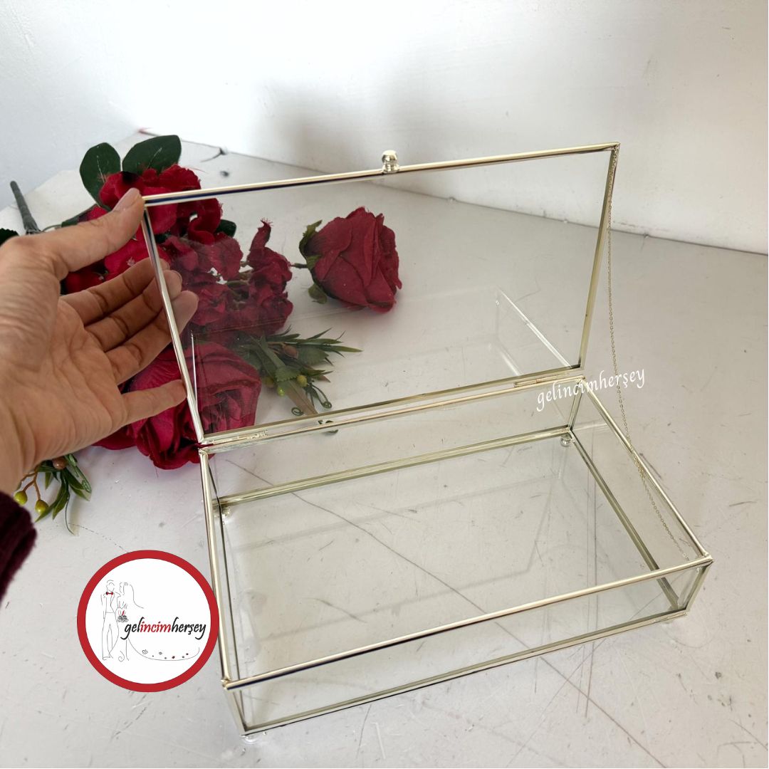 GelincimherşeyDikdörtgenOrtaBoyAyaklıCamKutuGümüş2
