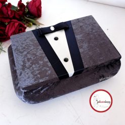 Gelincimherşey Kadife Kaplı Tıraș Takımı Damat Sandığı - GRİ