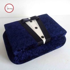 Gelincimherşey Kadife Kaplı Tıraș Takımı Damat Sandığı - LACİVERT