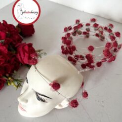 Gelincimherşey 10’lu Yuvarlak Güllü Nedime Tacı - BORDO