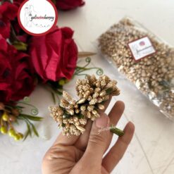 Gelincimherşey 120'li İri Cipso Görünümünde Lüks Pıtırcık Çiçek - ALTIN