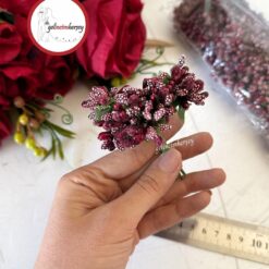 Gelincimherşey 120'li İri Cipso Görünümünde Lüks Pıtırcık Çiçek - BORDO