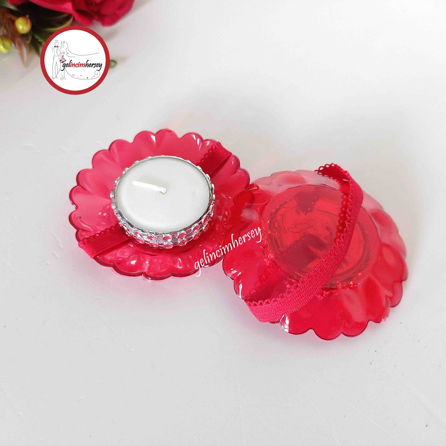 Gelincimherşey12liTabaklıElMumuKırmızı1