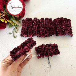 Gelincimherşey 144’lü Süsleme İçin Gül Kağıt Çiçek - BORDO