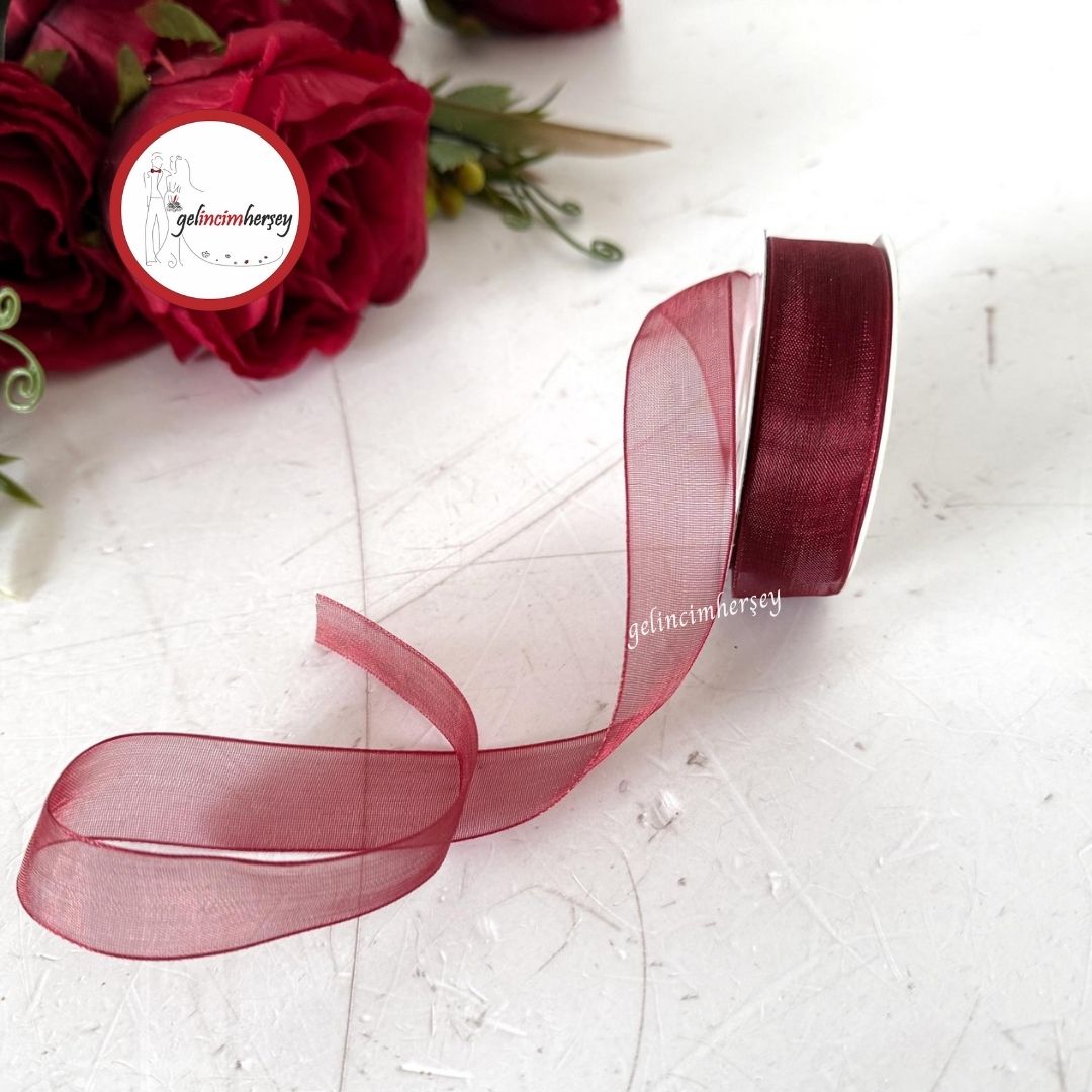 Gelincimherşey2cmOrganzeKurdeleBordo1