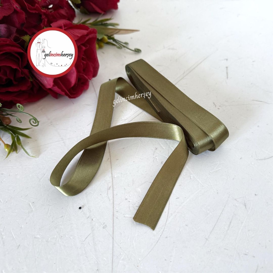 Gelincimherşey2cmSatenKurdeleHakiYeşili