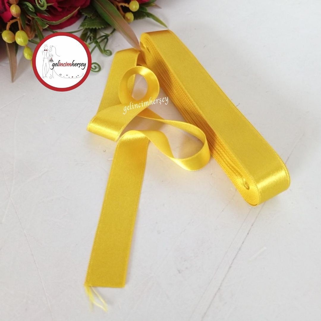 Gelincimherşey2cmSatenKurdeleSarı2