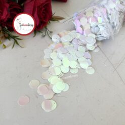Gelincimherşey Yarım Kg Delikli 2 cm Plastik Pul Payet - BEYAZ