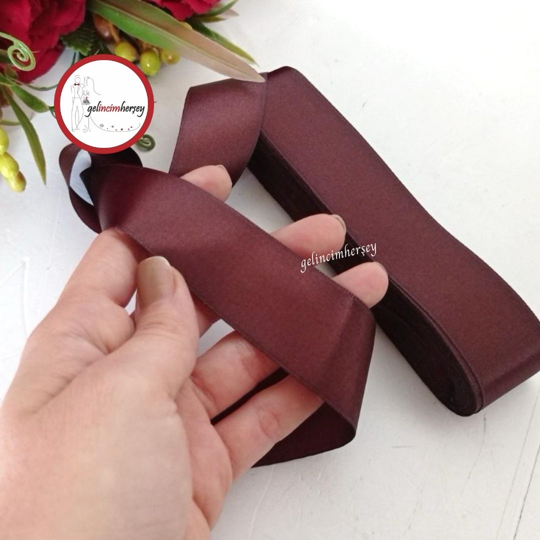 Gelincimherşey3cmSatenKurdeleKahverengi1