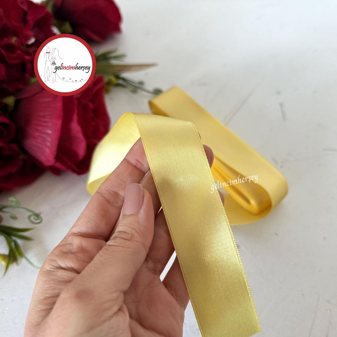 Gelincimherşey3cmSatenKurdeleSarı1