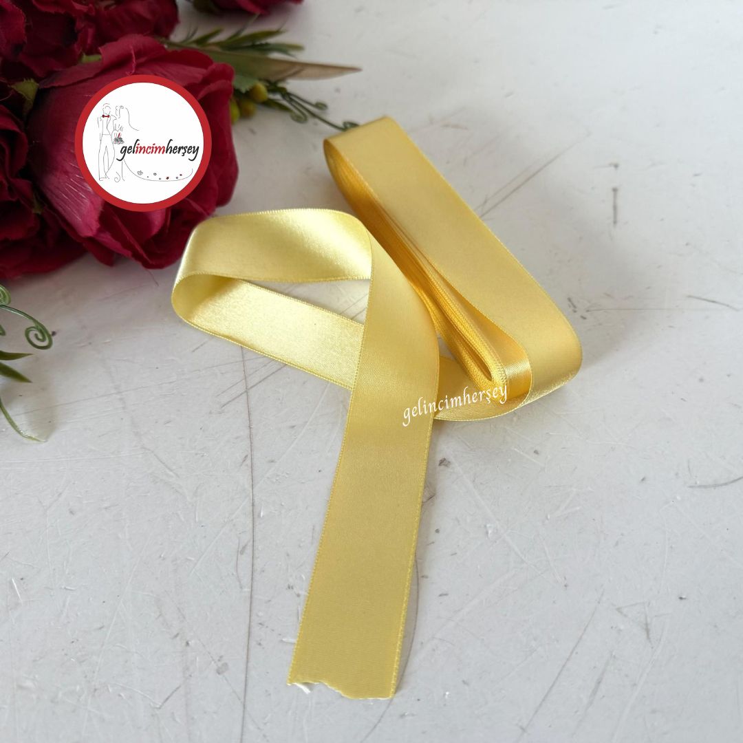 Gelincimherşey3cmSatenKurdeleSarı2