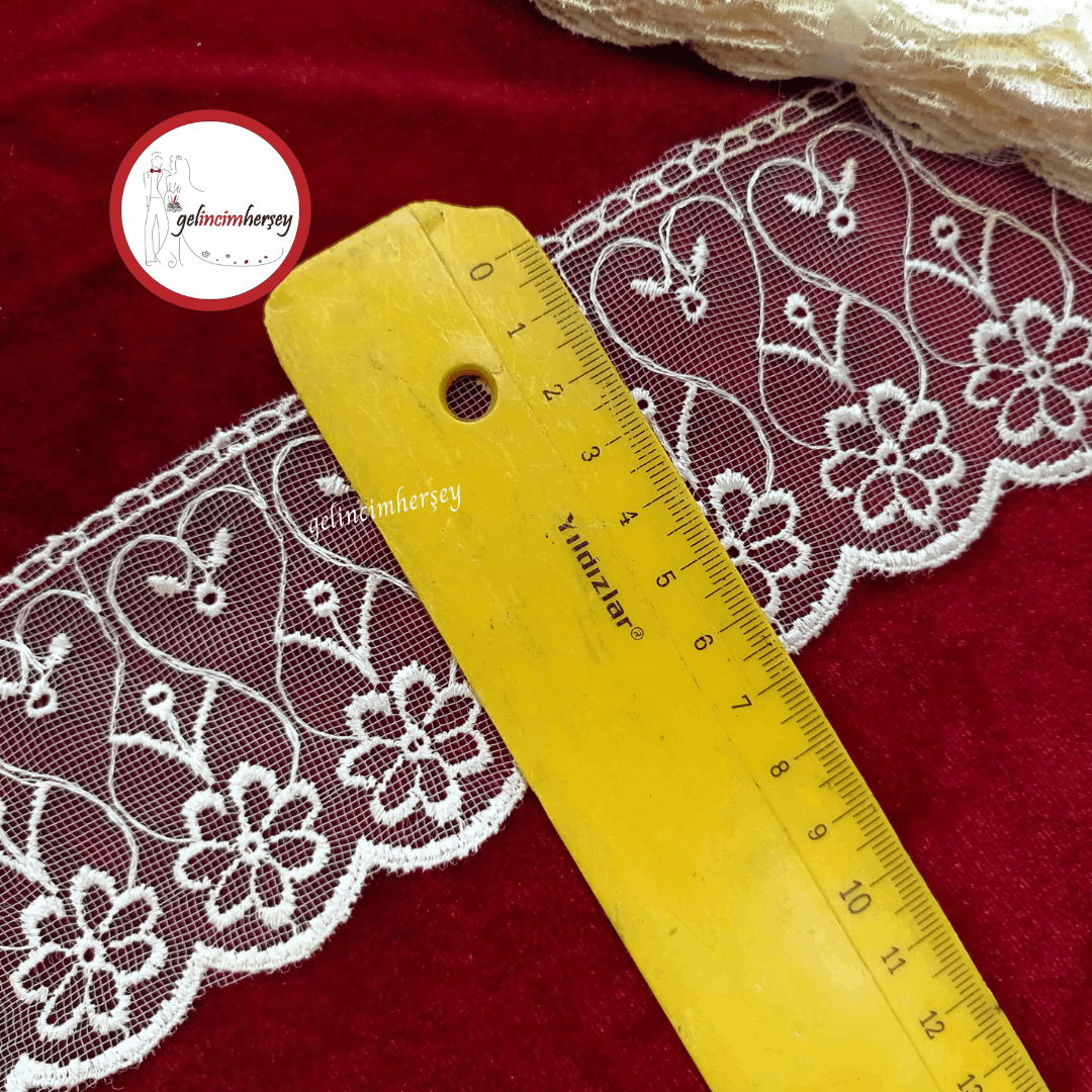 GelincimherşeyÇiçekKalpKremTülGüpür