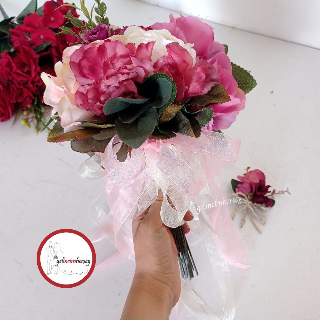 GelincimherşeyGelinBuketiKremGülKurusu2