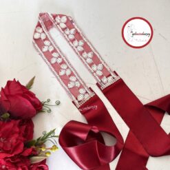 Gelincimherşey Gümüş Pul Payet İşlemeli Gelin Kuşağı - Yaprak