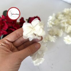Gelincimherşey Kumaş Lazer Kesim Dekoratif Çiçek 30 Adet - KREM