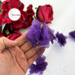Gelincimherşey Kumaş Lazer Kesim Dekoratif Çiçek 30 Adet - MOR