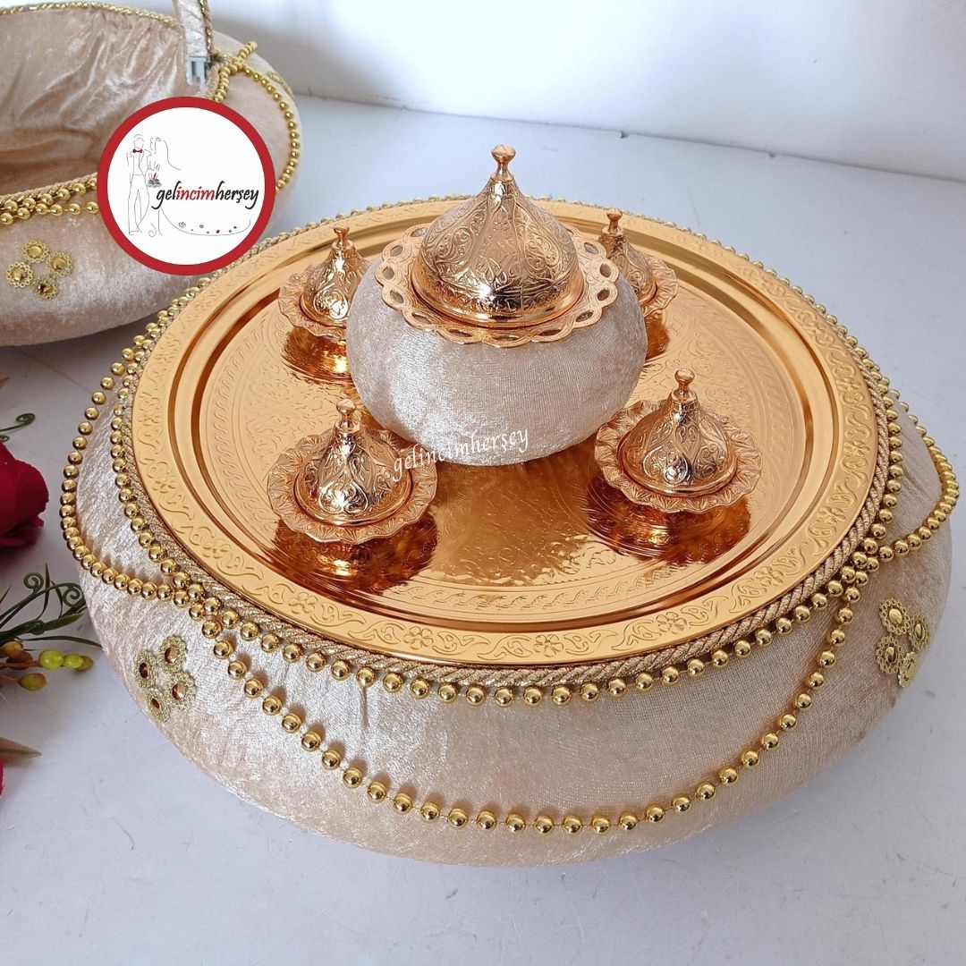 GelincimherşeyOsmanlıModelKınaSepetiveKınaTepsisiAltın