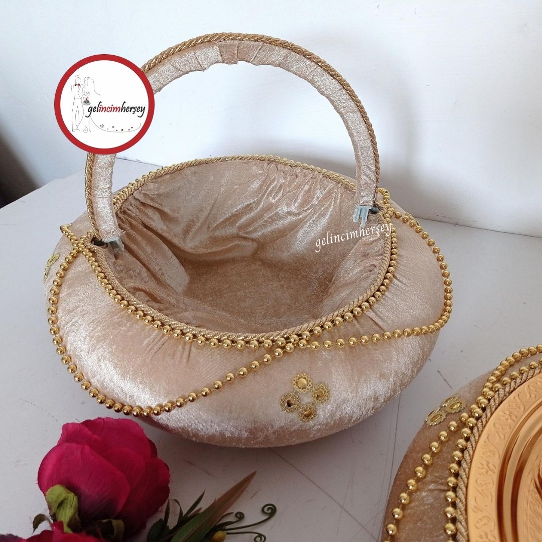 GelincimherşeyOsmanlıModelKınaSepetiveKınaTepsisiAltın1