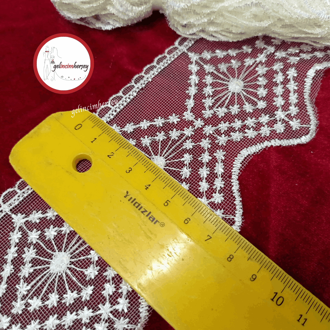 GelincimherşeyYıldızDantelTülGüpürKrem1