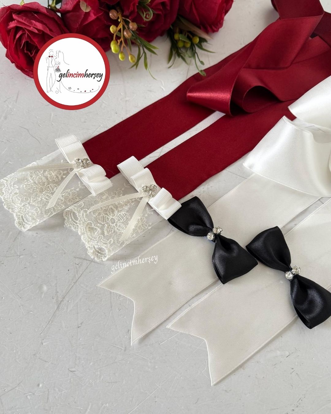 Gelincimherşey Dantelli Taşlı Renkli Takı Kurdelesi