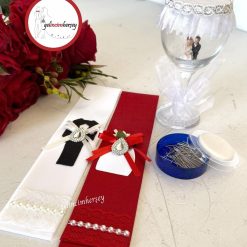 Gelincimherşey Gelin Damat Takı Töreni için Süslemeli Takı Kurdelesi İğnelik İğne