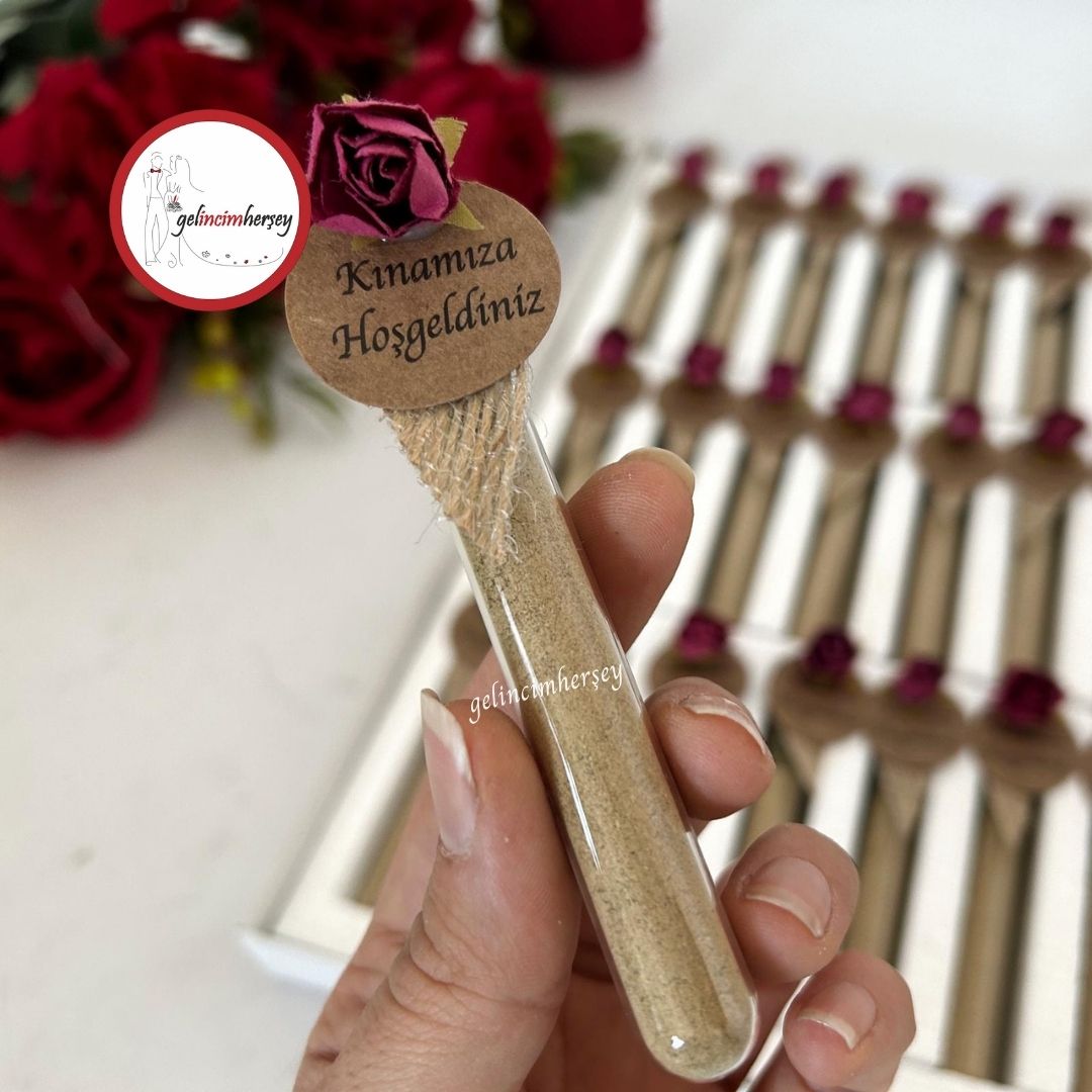 Gelincimherşey24lüCamTüpHediyelikKınaBordo