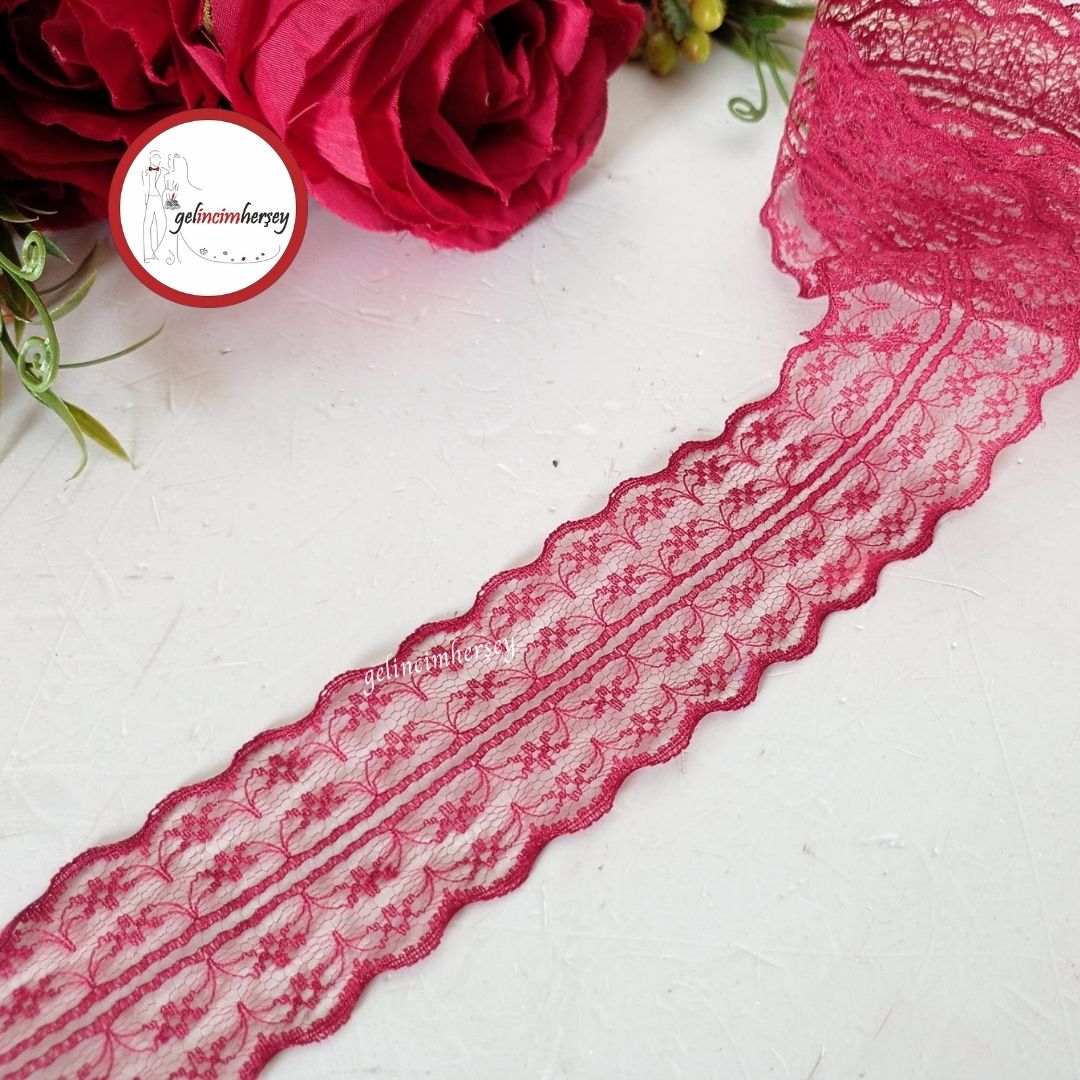 GelincimherşeyPolyesterÇiftSıraDantelBordo2