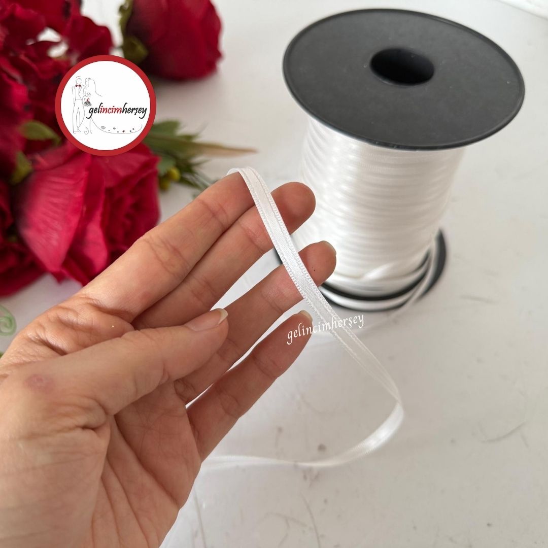 GelincimherşeySatenİnceKurdele6mm5mtBeyaz2