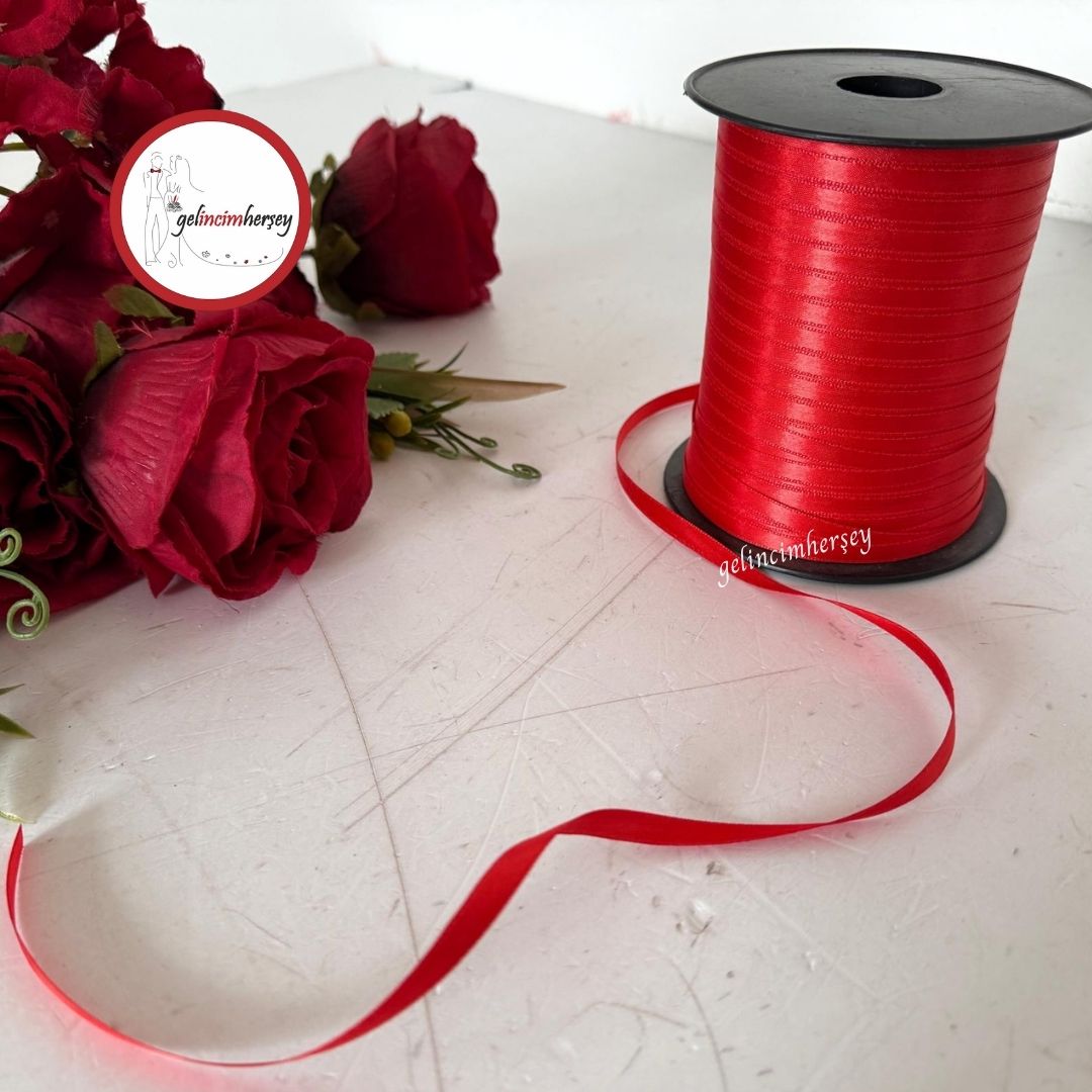 GelincimherşeySatenİnceKurdele6mm5mtKırmızı