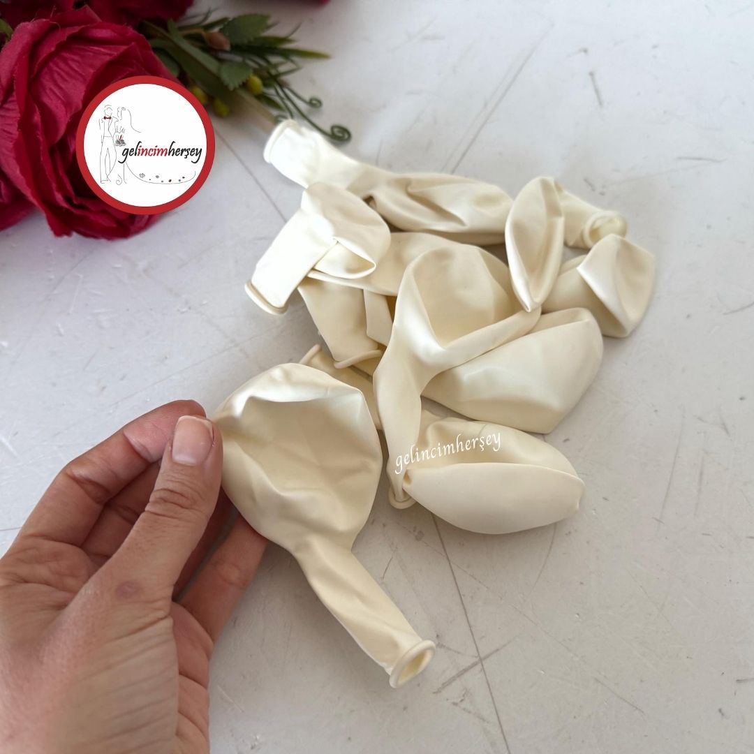 Gelincimherşey10luBalon12inchBeyaz