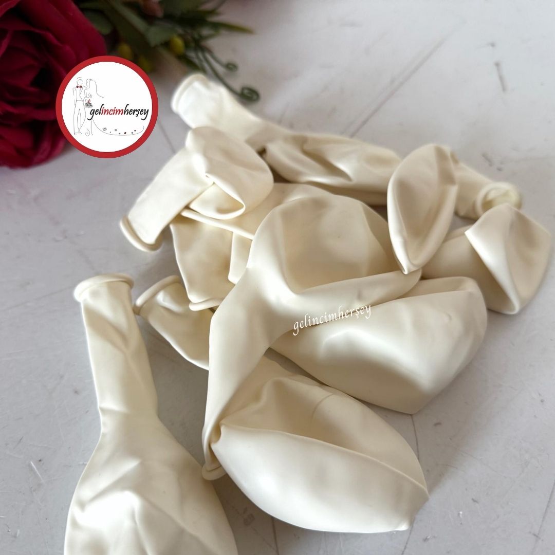 Gelincimherşey10luBalon12inchBeyaz2