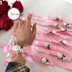 Gelincimherşey 10'lu Kurdeleli Çiçekli Pıtırcıklı Nedime Bilekliği - PEMBE