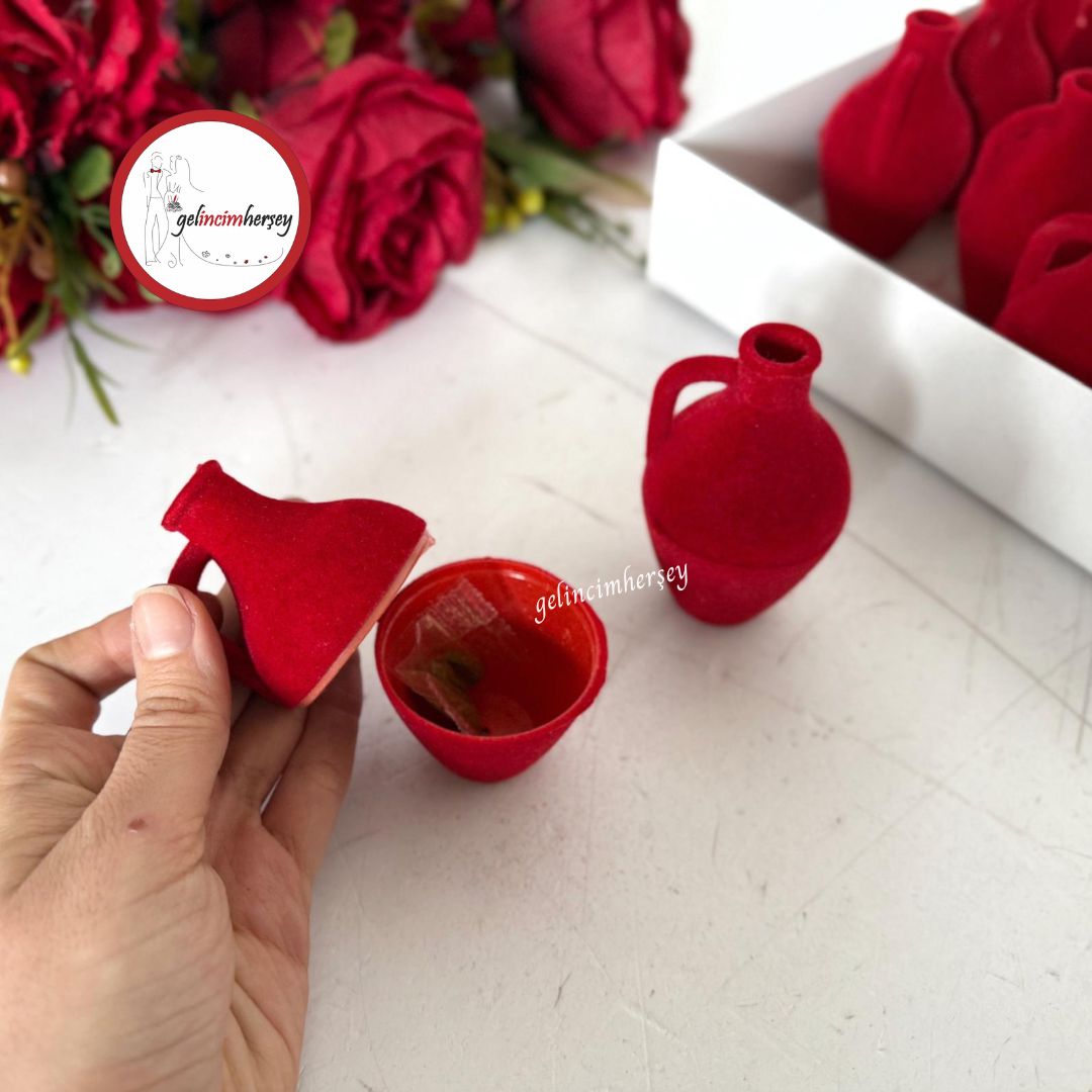 Gelincimherşey24'lüFlokKaplamaMiniTestiHediyelikKınaKırmızı2