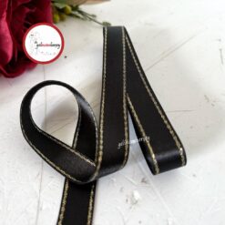 Gelincimherşey 2 cm Simli Saten Kurdele - SİYAH