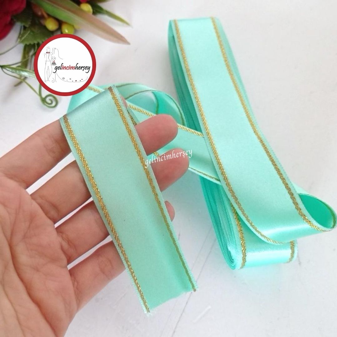 Gelincimherşey3cmSatenKurdeleSimŞeritliSuYeşili