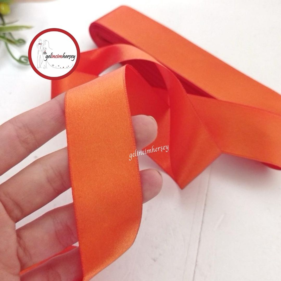 Gelincimherşey3cmSatenKurdeleTuruncu