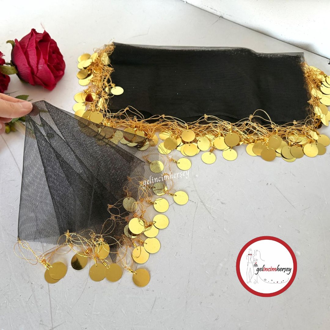 GelincimherşeyBüyükPulluTülKumaşHalayMendiliKahverengiAltın