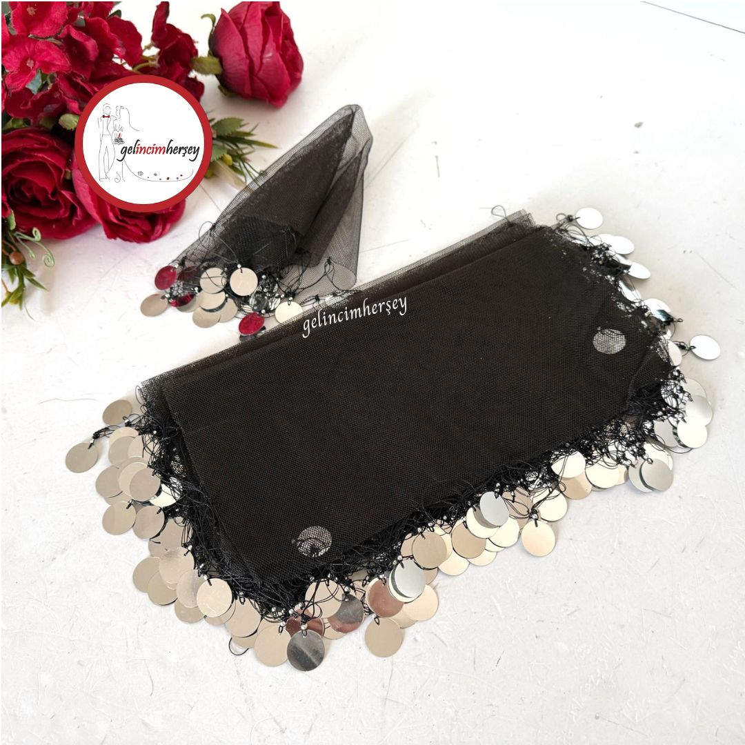 GelincimherşeyBüyükPulluTülKumaşHalayMendiliKahverengiGümüş