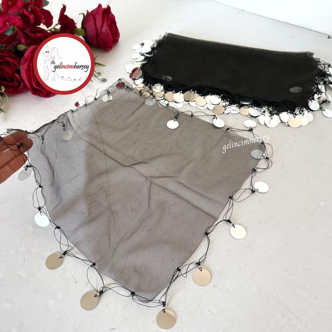 GelincimherşeyBüyükPulluTülKumaşHalayMendiliKahverengiGümüş1